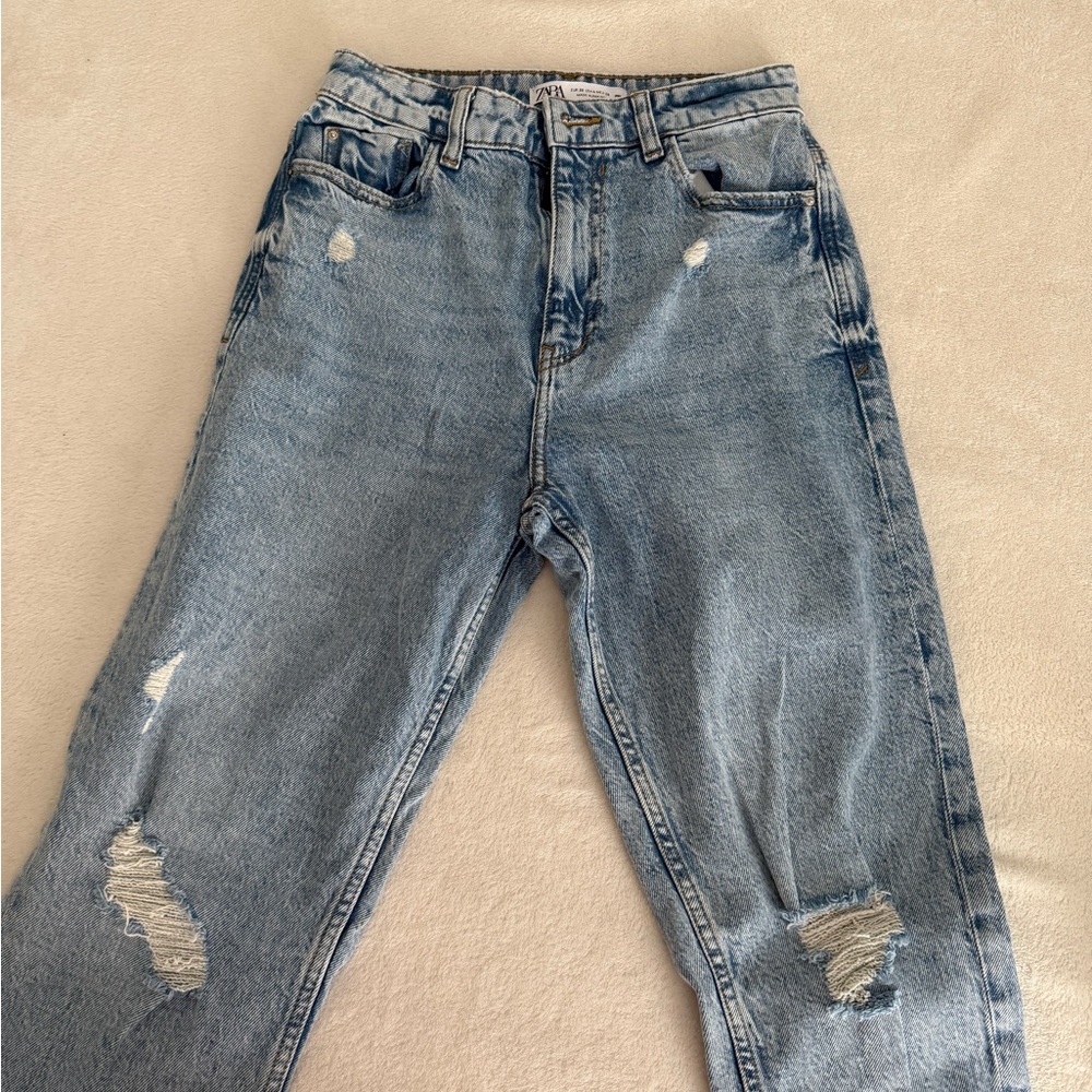 ZARA MOM JEANS CROPPED